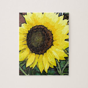 Große gelbe Sonnenblume Puzzle