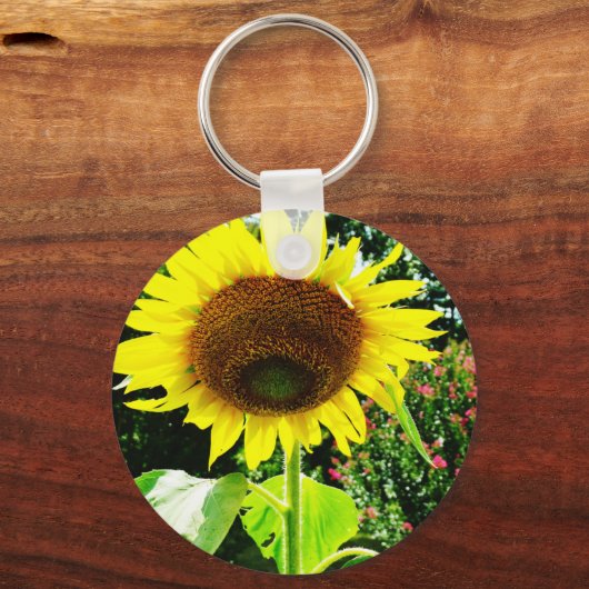 Große gelbe Sonnenblume Schlüsselanhänger (Vorderseite)