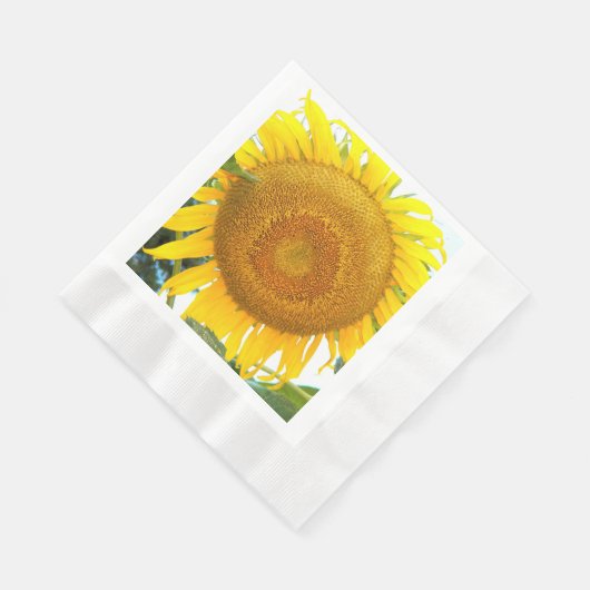 Große gelbe Sonnenblume Serviette (Ecke)
