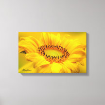 Große gelbe Sonnenblumen gesteppte Leinwand Print