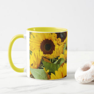  Große gelbe Sonnenblumen-Tasse  Tasse