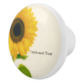 Große gemalte Sonnenblume Rustikales Landchic Cust Keramikknauf (Rechts)