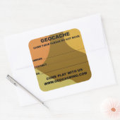 Große Geocache Quadratischer Aufkleber (Umschlag)