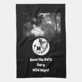 Große Gepunktete Genet Silhouette Monogram Foto Geschirrtuch (Vertikal)