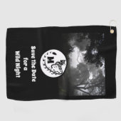 Große Gepunktete Genet Silhouette Monogram Foto Golfhandtuch (Horizontal)