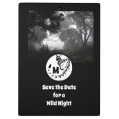 Große Gepunktete Genet Silhouette Monogram Foto Klemmbrett (Rückseite)