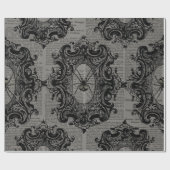 Große Gerahmte Spinne auf Dunkelgrau Geschenkpapier (Flach)