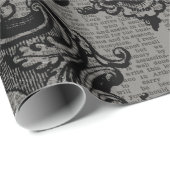 Große Gerahmte Spinne auf Dunkelgrau Geschenkpapier (Rolleneckpunkt)