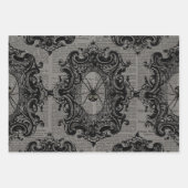 Große Gerahmte Spinne auf Dunkelgrau Geschenkpapier Set (Vorderseite 2)