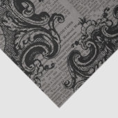 Große Gerahmte Spinne auf dunkelgrauem Dekoupage Seidenpapier (Detail)