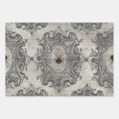 Große Gerahmte Spinne auf hellgrau Geschenkpapier Set (Vorderseite 2)