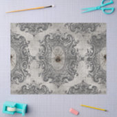 Große Gerahmte Spinne auf Light Gray Decoupage Seidenpapier (Basteln)