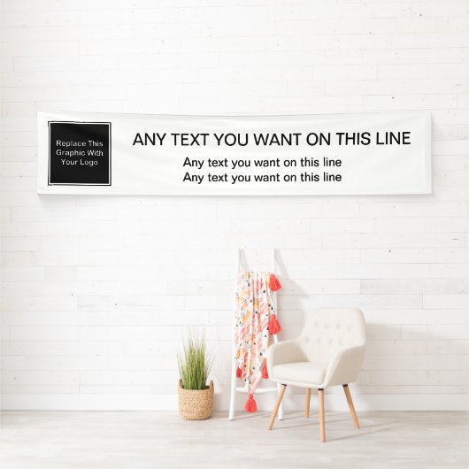 Große Geschäfts-Logo-Fahnen-Schablone Banner (Insitu)