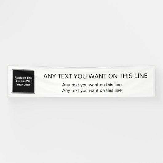 Große Geschäfts-Logo-Fahnen-Schablone Banner (Horizontal)