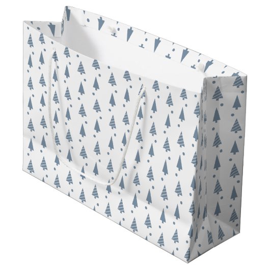 Große Geschenktasche - Blue Christmas Geschenktüte (Vorderseite Schrägansicht)