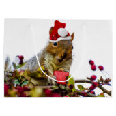 Große Geschenktasche des Weihnachtseichhörnchens Große Geschenktüte (Rückseite)