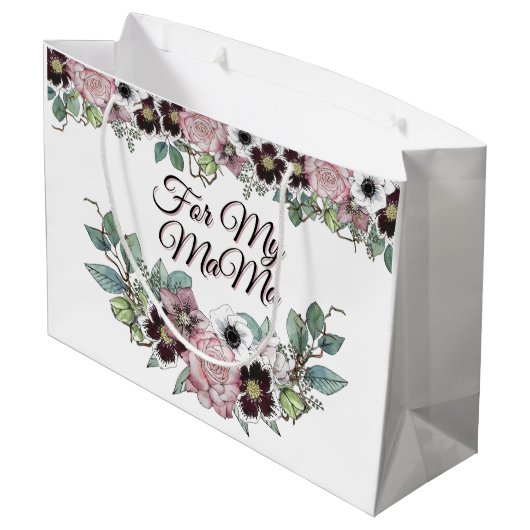 Große Geschenktasche für meine Mama Geschenktüte (Rückseite Schrägansicht)