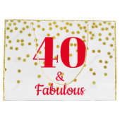 Große Geschenktasche - Meilenstein Gold Geschenktüte (Rückseite)