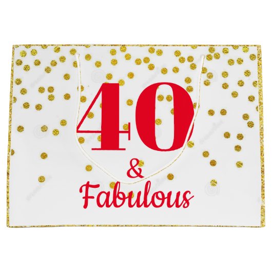 Große Geschenktasche - Meilenstein Gold Große Geschenktüte (Vorderseite)