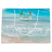 Große Geschenktasche | Moderner geometrischer Stra Geschenktüte (Vorderseite)