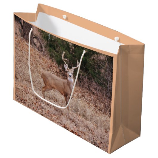 Große Geschenktasche Texas-Hirschbock Geschenktüte (Vorderseite Schrägansicht)