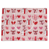 Große Geschenktasche 'Wrapped with Love' Geschenktüte (Vorderseite)