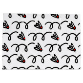 Große Geschenktaschen mit niedlichem Badminton Shu Große Geschenktüte (Rückseite)