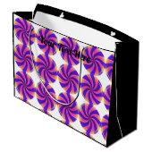 Große Geschenktaschen mit schwarzem Text Totbeutel Geschenktüte (Rückseite Schrägansicht)