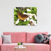 Große geschwungene Fritille auf dem Berg Laurel Leinwanddruck (Insitu (Wohnzimmer))