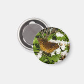 Große geschwungene Fritille auf dem Berg Laurel Magnet (Vorderseite/Rückseite)