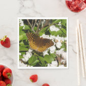 Große geschwungene Fritille auf dem Berg Laurel Serviette (Beispiel)