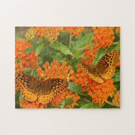 Große, gesprenkelte Fritillen auf Schmetterling-Mi Puzzle (Horizontal)