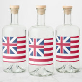 Große Gewerkschaft, 1. US-Flagge für Kolonien Alkoholflaschenetikett (Flaschen)