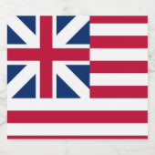 Große Gewerkschaft, 1. US-Flagge für Kolonien Alkoholflaschenetikett (Einzelnes Label)
