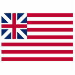 Große Gewerkschaft, 1. US-Flagge für Kolonien Freistehende Fotoskulptur<br><div class="desc">Die "Grand Gewerkschaft Flag" gilt als erste Nationalflagge der USA. Wie die aktuelle US-Flagge,  hat die Grand Gewerkschaft Flag 13 abwechselnd rote und weiße Streifen,  repräsentativ für die dreizehn Kolonien.</div>