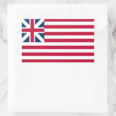 Große Gewerkschaft, 1. US-Flagge für Kolonien Rechteckiger Aufkleber (Tasche)