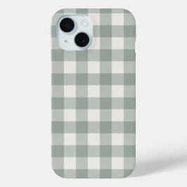 Große Gingham-Karo karierte, hellgrüne Salbei Case-Mate iPhone Hülle