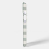 Große Gingham-Karo karierte, hellgrüne Salbei Case-Mate iPhone Hülle (Rückseite / Links)