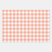 Große Gingham Patten in Sage Green, Peach, Yellow Geschenkpapier Set (Vorderseite 2)