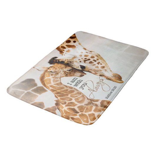 Große Giraffenbadmatte Badematte (Schrägansicht)