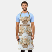 Große, Girl Peach Blumenkörbe Schürze drucken (Getragen)