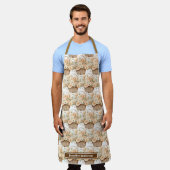 Große, Girl Peach Blumenkörbe Schürze drucken (Getragen)