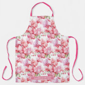 Große Girl Pink Orchid Floral Schürze (Vorderseite)