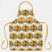 Große Girl Sonnenblumen Blumen Schürze (Vorderseite)