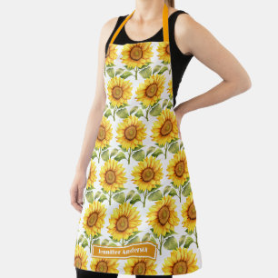 Große Girl Sonnenblumen Blumen Schürze