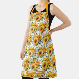 Große Girl Sonnenblumen Blumen Schürze