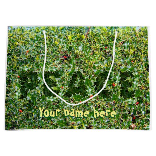 Große glänzende Geschenktasche prickeln Peace Holl Große Geschenktüte (Vorderseite)