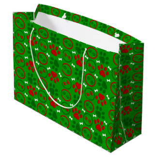 Große, glänzende grüne Weihnachtsgeschenktasche Große Geschenktüte