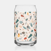 Große Glas-Chips im Retro-Terrazzo-Muster Glas in  (Rückseite)