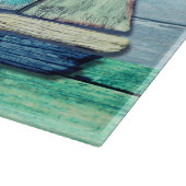 Große Glasplatte Driftwood Beach Design Schneidebrett (Ecke)